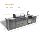 Mont Alpi 805 Deluxe BBQ Grill Island with Kegerator