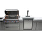 Mont Alpi 805 Deluxe BBQ Grill Island with Kegerator