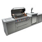 Mont Alpi 805 Deluxe BBQ Grill Island with Kegerator