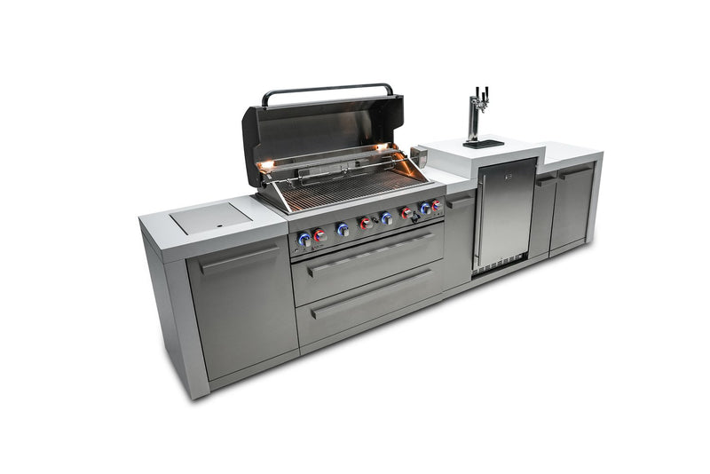 Mont Alpi 805 Deluxe BBQ Grill Island with Kegerator
