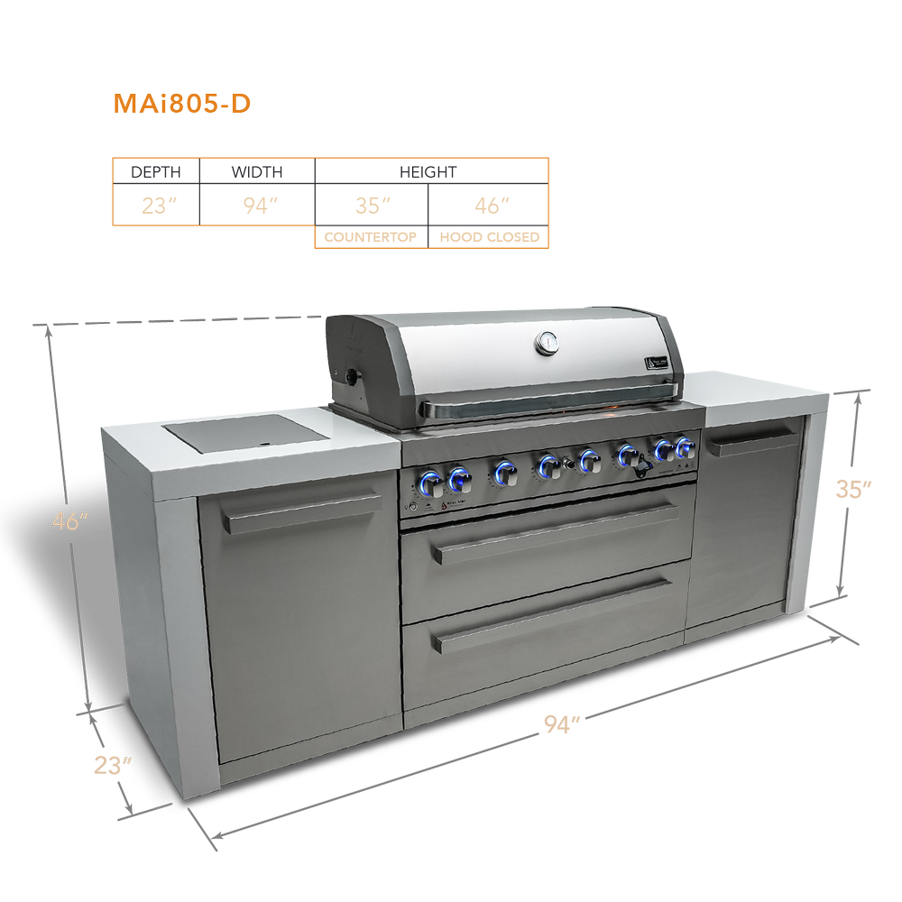 Mont Alpi Deluxe 805 Island - Outdoor Kitchen 