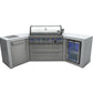 Mont Alpi 805 deluxe island with 45 degree corners and fridge cabinet - MAi805-D45FC - MyBBQDirect