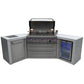 Mont Alpi 805 deluxe island with 45 degree corners and fridge cabinet - MAi805-D45FC - MyBBQDirect
