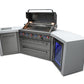 Mont Alpi 805 deluxe island with 45 degree corners and fridge cabinet - MAi805-D45FC - MyBBQDirect