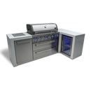 Mont Alpi 805 Deluxe Island With 90 Degree Corner And Fridge Cabinet - MAi805-D90FC