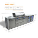 Mont Alpi 805 Deluxe Island With Beverage Center And Fridge Cabinet - MAi805-DBEVFC