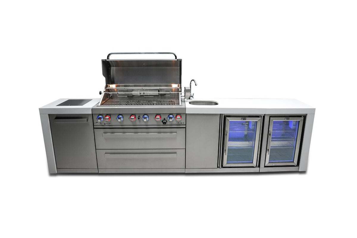 Mont Alpi 805 Deluxe Island With Beverage Center And Fridge Cabinet - MAi805-DBEVFC - MyBBQDirect