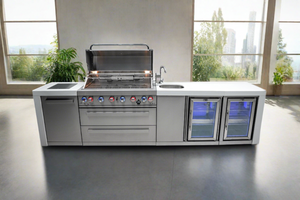 Mont Alpi 805 Deluxe Island With Beverage Center And Fridge Cabinet - MAi805-DBEVFC - MyBBQDirect