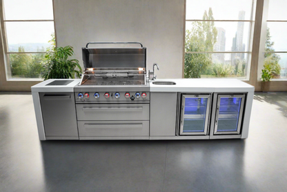 Mont Alpi 805 Deluxe Island With Beverage Center And Fridge Cabinet - MAi805-DBEVFC - MyBBQDirect