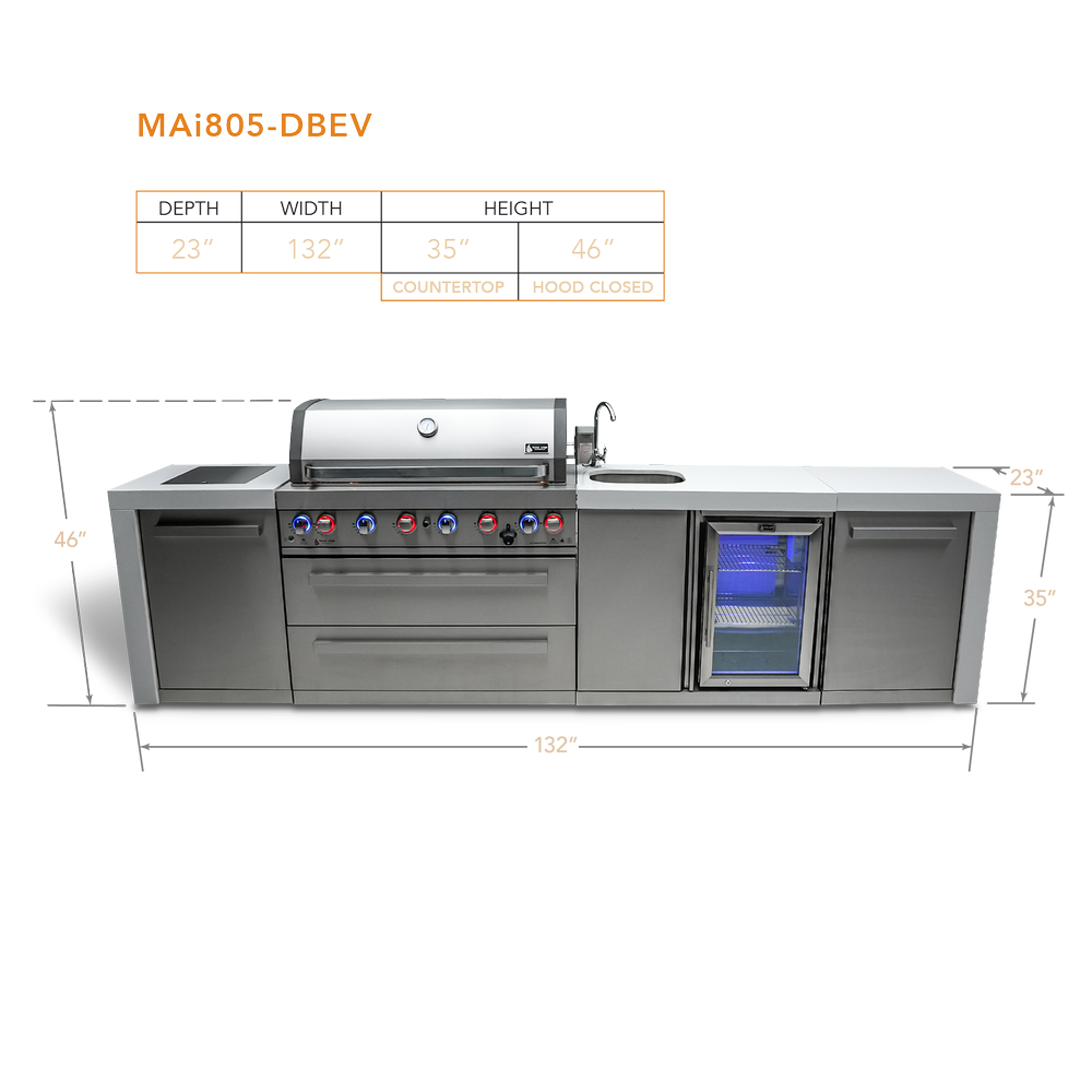 Mont Alpi 805 Deluxe Island With Beverage Center 