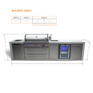 Mont Alpi 805 Deluxe Island With Beverage Center 