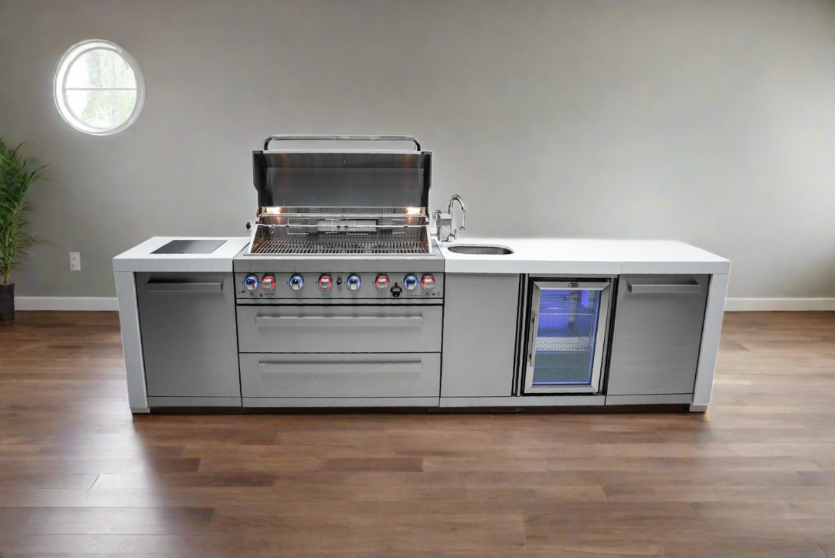 Mont Alpi 805 Deluxe Island With Beverage Center - MAi805-DBEV - MyBBQDirect