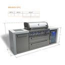 Mont Alpi 805 Deluxe Island with Fridge Cabinet - MAi805-DFC