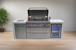 Mont Alpi 805 Deluxe Island with Fridge Cabinet - MAi805-DFC - MyBBQDirect