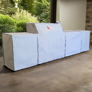 Mont Alpi 805 Island Grill Cover with Beverage Center - COVMAI805-BEV - MyBBQDirect
