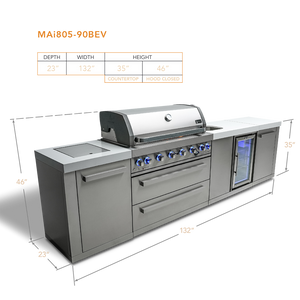 Mont Alpi 805 Island with Beverage Center - MAi805-BEV - MyBBQDirect