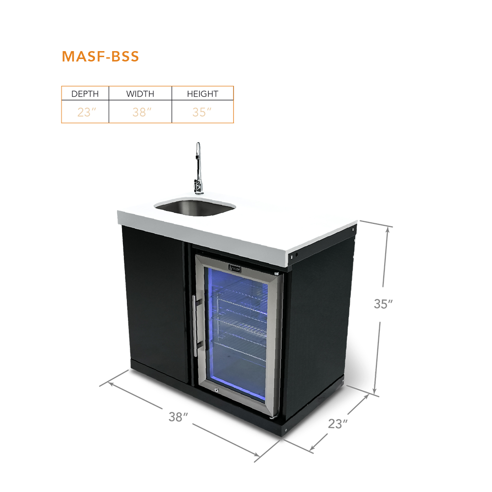 Mont Alpi Black Stainless Steel Beverage Center - MASF-BSS - MyBBQDirect