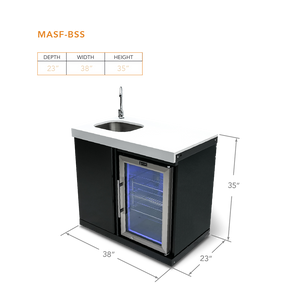 Mont Alpi Black Stainless Steel Beverage Center - MASF-BSS - MyBBQDirect