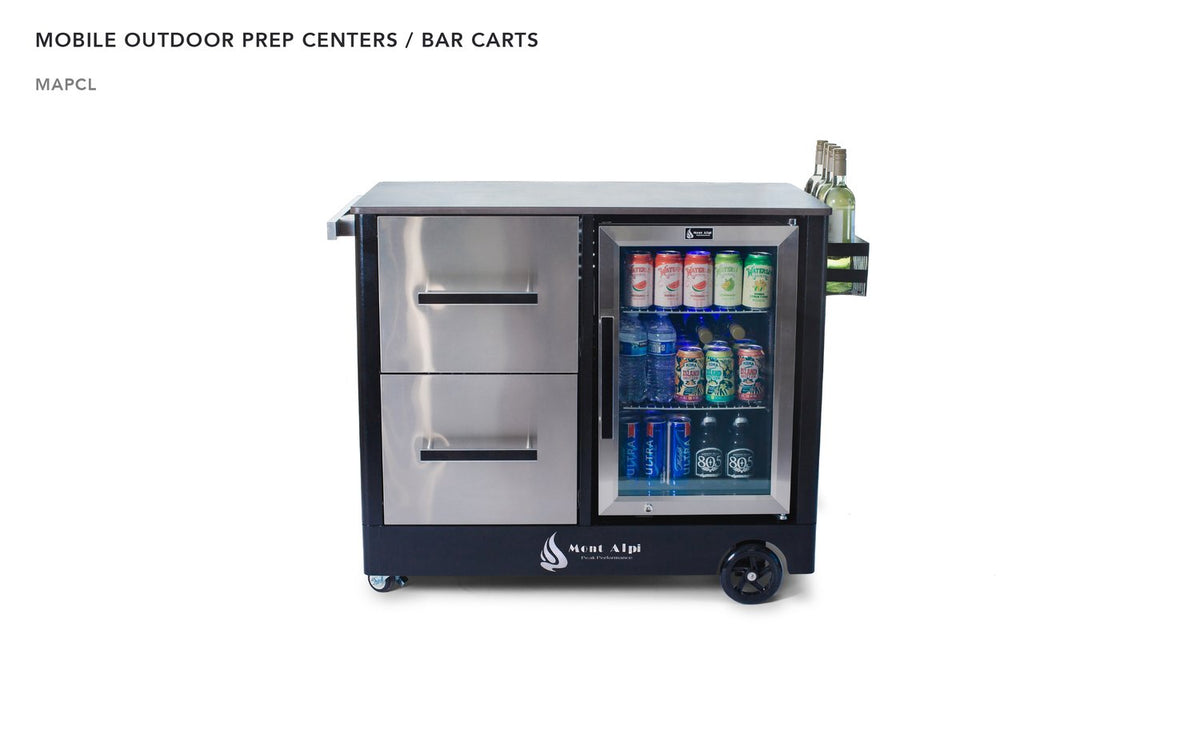 Mont Alpi Large Outdoor Prep Center / Bar Cart - MAPCL - MyBBQDirect