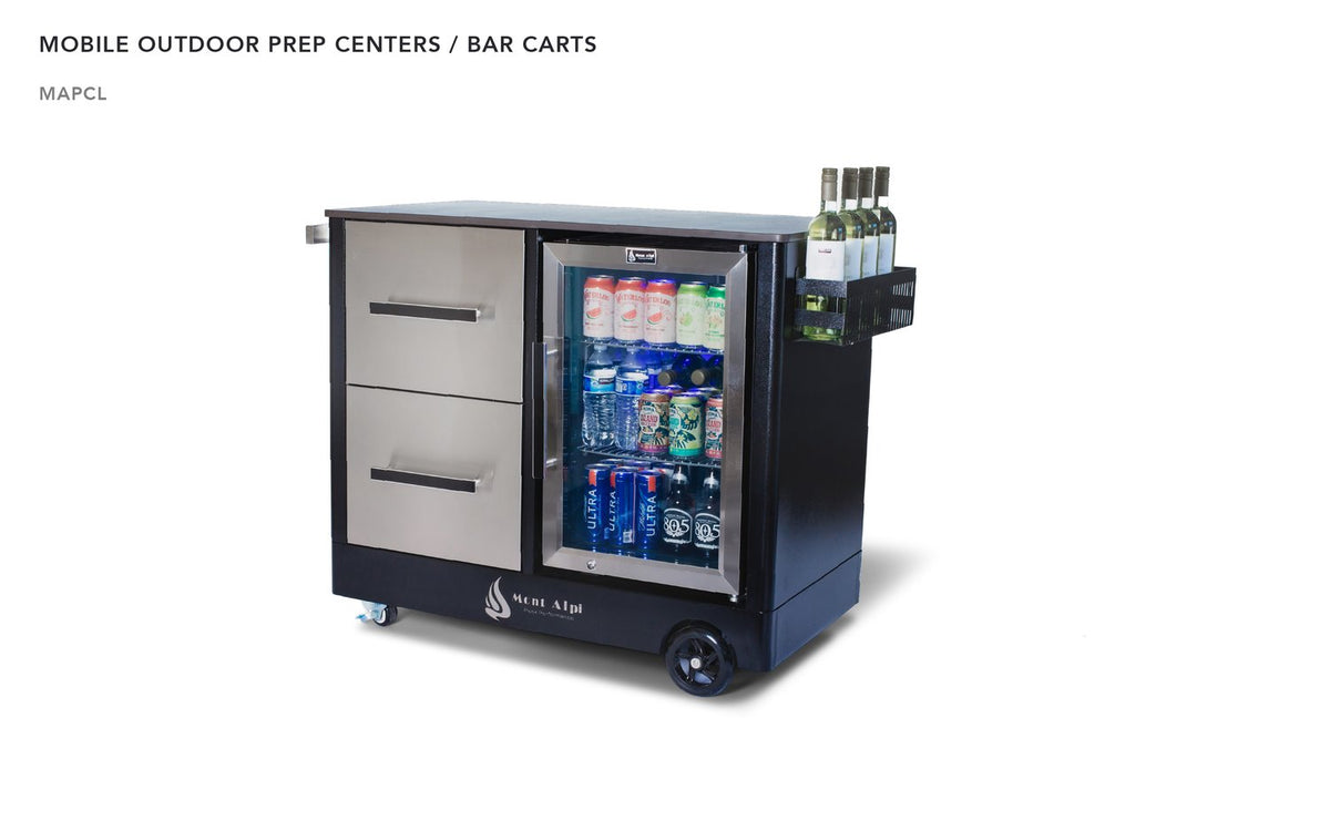 Mont Alpi Large Outdoor Prep Center / Bar Cart - MAPCL - MyBBQDirect