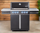 Mont Alpi Supreme 4 Burner Cart Grill in Black Stainless Steel - S-470