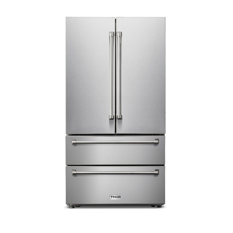 Thor 36 Inch Professional French Door Refrigerator with Freezer Drawers - TRF3602