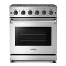 Thor Kitchen 2-Piece Appliance Package - 30-Inch Gas Range & Premium Wall Mounted Hood in Stainless Steel