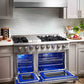 Thor Kitchen 2-Piece Pro Appliance Package - 48-Inch Dual Fuel Range & Under Cabinet 11-Inch Height Hood in Stainless Steel