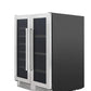 Thor Kitchen 24-Inch Independent Dual Zone Wine Cooler and Beverage Center with 21-Bottles and 95-Cans Capacity TBC2401DI