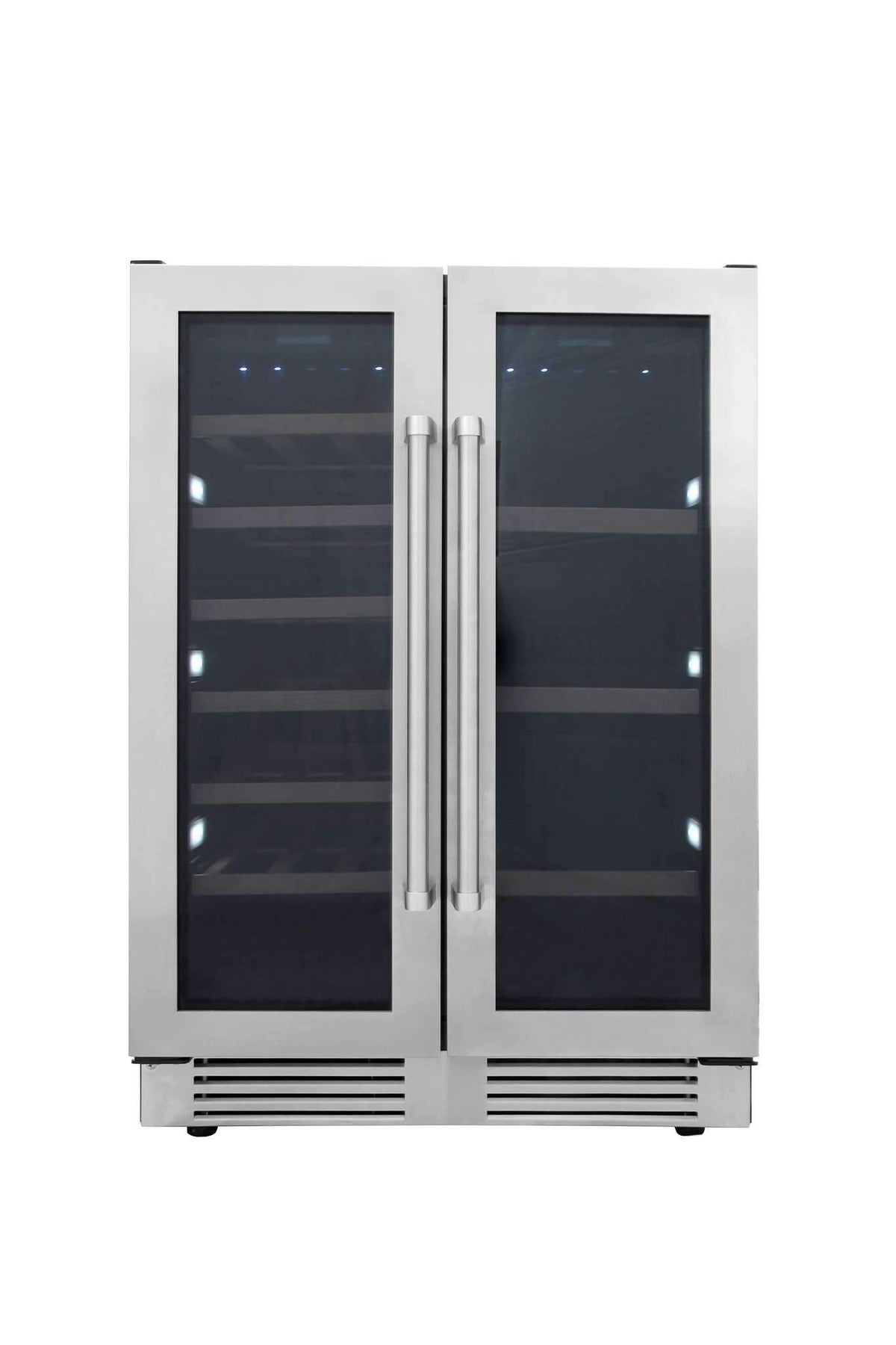Thor Kitchen 24-Inch Independent Dual Zone Wine Cooler and Beverage Center with 21-Bottles and 95-Cans Capacity TBC2401DI