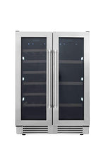 Thor Kitchen 24-Inch Independent Dual Zone Wine Cooler and Beverage Center with 21-Bottles and 95-Cans Capacity TBC2401DI