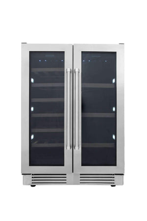 Thor Kitchen 24-Inch Independent Dual Zone Wine Cooler and Beverage Center with 21-Bottles and 95-Cans Capacity TBC2401DI