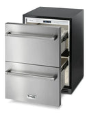 Thor Kitchen 24-Inch 5.4 cu. ft. Built-in Indoor/Outdoor Undercounter Double Drawer Refrigerator in Stainless Steel