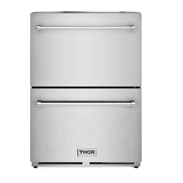 Thor Kitchen 24-Inch Indoor Outdoor Freezer Drawer in Stainless Steel 