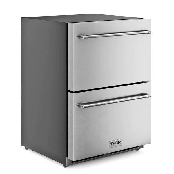 Thor Kitchen 24-Inch Indoor Outdoor Freezer Drawer in Stainless Steel 