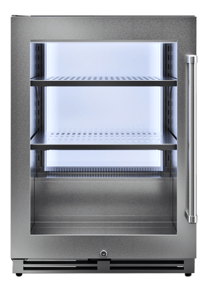 THOR Kitchen 24-Inch Undercounter Beverage Cooler in Stainless Steel Left Hinge - TBR24U-LH