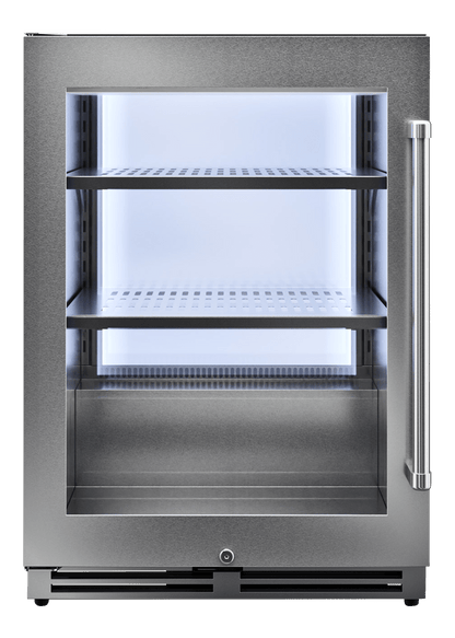 THOR Kitchen 24-Inch Undercounter Beverage Cooler in Stainless Steel Left Hinge - TBR24U-LH