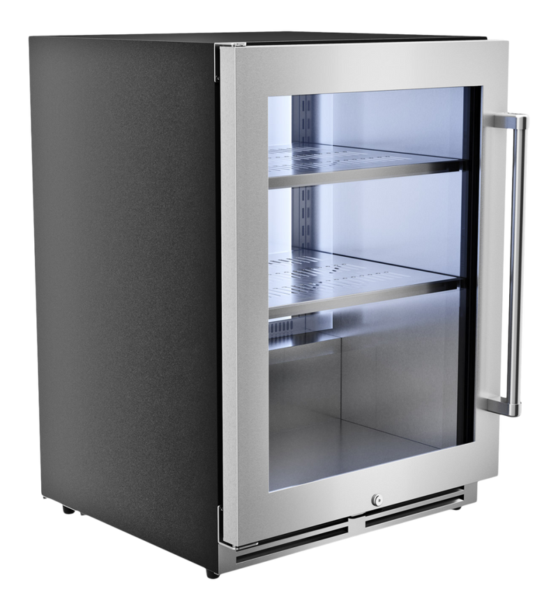 THOR Kitchen 24-Inch Undercounter Beverage Cooler in Stainless Steel Left Hinge - TBR24U-LH