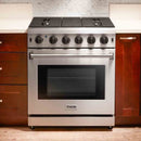 Thor Kitchen 30-Inch Gas Range with 5 Burners, 4.55 cu. ft Oven in Stainless Steel LRG3001U