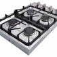 Thor Kitchen 30-Inch Professional Drop-In Gas Cooktop with Four Burners in Stainless Steel TGC3001