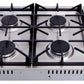 Thor Kitchen 30-Inch Professional Drop-In Gas Cooktop with Four Burners in Stainless Steel TGC3001