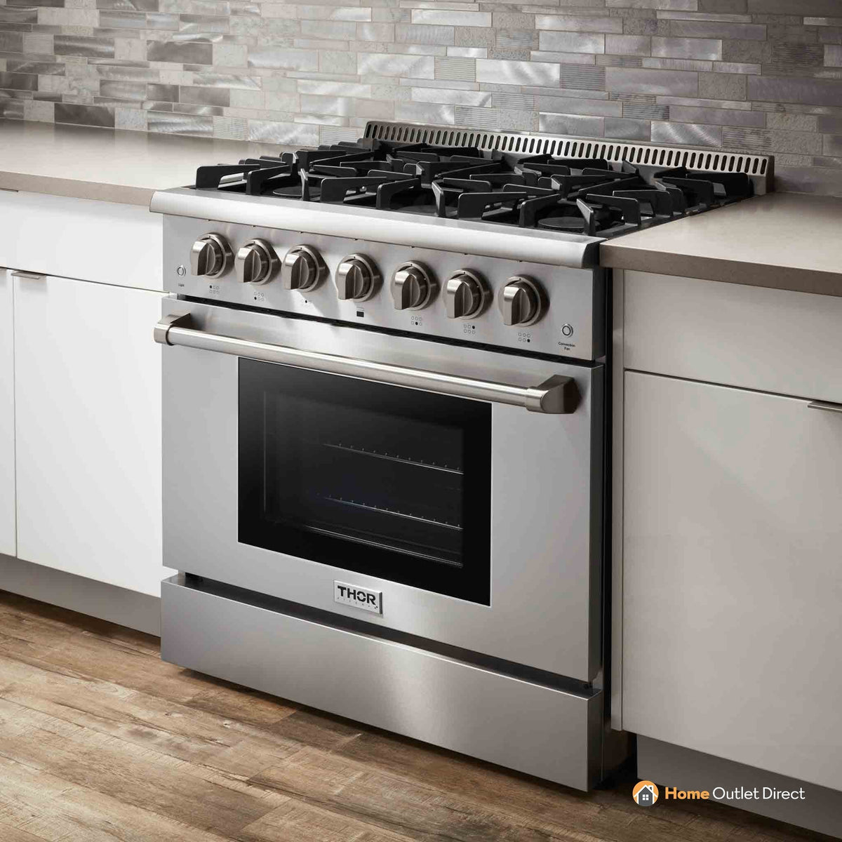 Thor Kitchen 36-Inch 5.2 cu. ft. Oven Dual Fuel Range in Stainless Steel HRD3606U