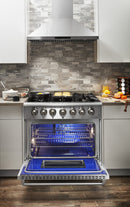 Thor Kitchen 36-Inch 5.2 cu. ft. Oven Dual Fuel Range in Stainless Steel HRD3606U