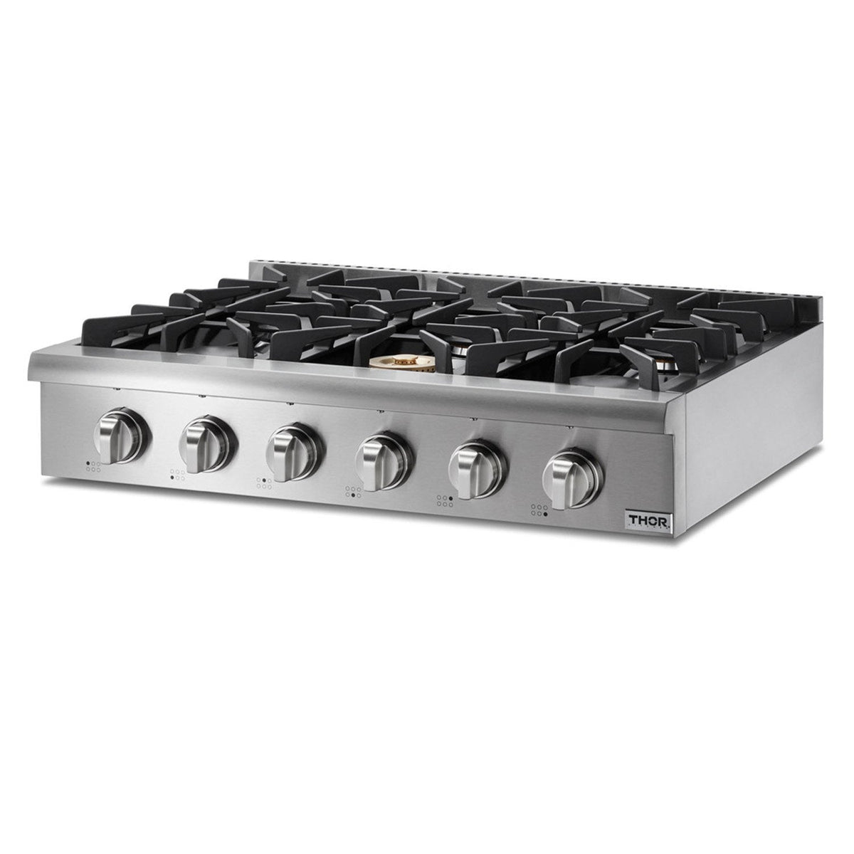 Thor Kitchen 36-Inch Gas Cooktop in Stainless Steel with 6 Burners HRT3618U