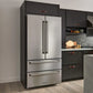 Thor Kitchen 36-Inch 22.5 cu. ft Freestanding French Door Refrigerator with Ice Maker in Stainless Steel