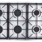 Thor Kitchen 36-Inch Professional Drop-In Gas Cooktop with Six Burners in Stainless Steel TGC3601