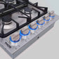 Thor Kitchen 36-Inch Professional Drop-In Gas Cooktop with Six Burners in Stainless Steel TGC3601