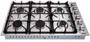 Thor Kitchen 36-Inch Professional Drop-In Gas Cooktop with Six Burners in Stainless Steel TGC3601