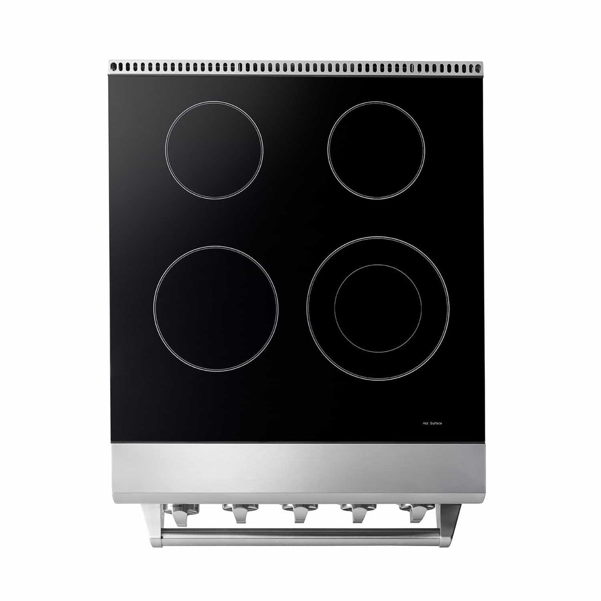 Thor Kitchen 4-Piece Appliance Package - 24-Inch Electric Range, French Door Refrigerator, Dishwasher, and Microwave Drawer in Stainless Steel