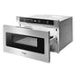 Thor Kitchen 4-Piece Appliance Package - 36-Inch Gas Range with Tilt Panel, Refrigerator with Water Dispenser, Dishwasher, & Microwave Drawer in Stainless Steel
